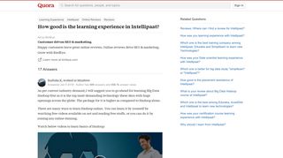 
                            12. How good is the learning experience in Intellipaat? - Quora