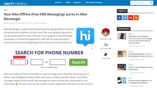 
                            12. How Hike Offline (Free SMS Messaging) works in Hike Messenger