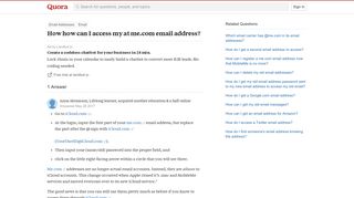 
                            4. How how can I access my at me.com email address? - Quora