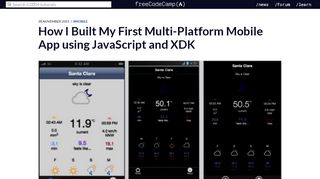 
                            12. How I Built My First Multi-Platform Mobile App using JavaScript and XDK