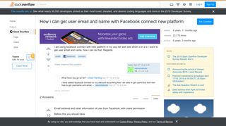 
                            4. How i can get user email and name with Facebook connect ...