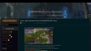 
                            13. How I got banned from EN MASSE/NA Tera - Boards - ...