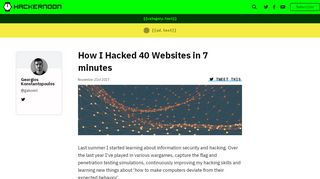 
                            5. How I Hacked 40 Websites in 7 minutes – Hacker Noon