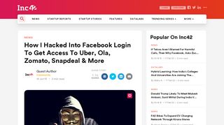 
                            9. How I Hacked Into Facebook Login To Get Access To Uber, Ola ...