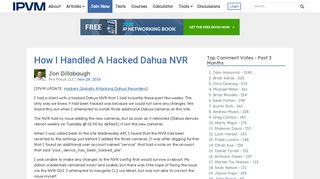 
                            13. How I Handled A Hacked Dahua NVR - IPVM.com