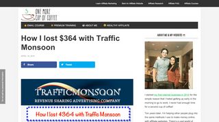
                            10. How I lost $364 with Traffic Monsoon - One More Cup of ...