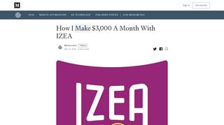 
                            13. How I Make $3,000 A Month With IZEA – Monumetric