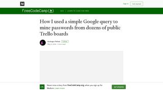 
                            1. How I used a simple Google query to mine passwords from dozens of ...