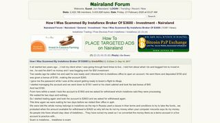 
                            10. How I Was Scammed By Instaforex Broker Of $3600 - Investment ...