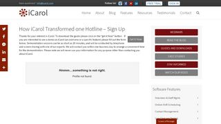 
                            5. How iCarol Transformed one Hotline - Sign Up | iCarol