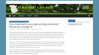 
                            9. How important is your geocaching username? Would you change it?