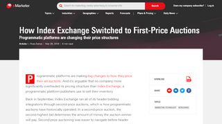 
                            12. How Index Exchange Switched to First-Price Auctions - eMarketer ...