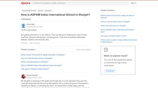 
                            10. How is ASPAM Indian International School in Sharjah? - Quora