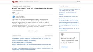 
                            3. How is Netaddress.com and USA.net still in business? - Quora