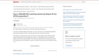 
                            2. How is ONLINE-IAS coaching classes by Kalyan Sir for UPSC ...