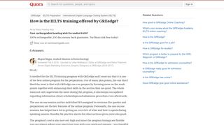 
                            12. How is the IELTS training offered by GREedge? - Quora