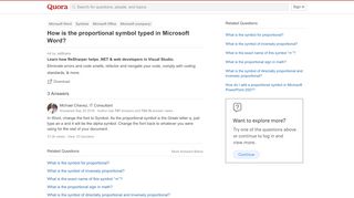 
                            1. How is the proportional symbol typed in Microsoft Word? - Quora