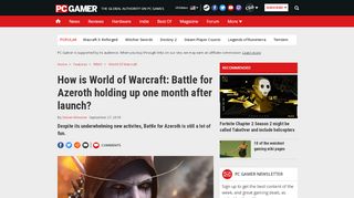 
                            12. How is World of Warcraft: Battle for Azeroth holding up one month after ...