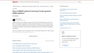 
                            7. How is XSEED method of learning? Is this good for CBSE syllabus ...