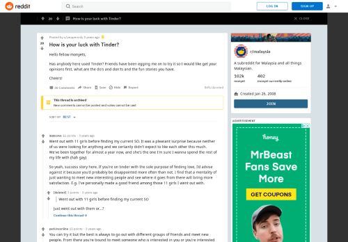 
                            10. How is your luck with Tinder? : malaysia - Reddit