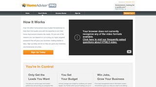 
                            10. How It Works - HomeAdvisor Pro