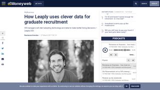 
                            3. How Leaply uses clever data for graduate recruitment - Moneyweb