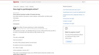 
                            9. How legit is parttimejob.online? - Quora