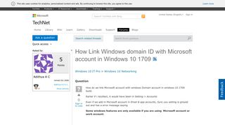 
                            1. How Link Windows domain ID with Microsoft account in Windows 10 1709
