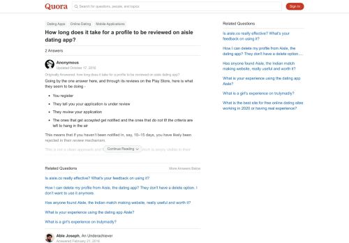 
                            9. How long does it take for a profile to be reviewed on aisle dating ...