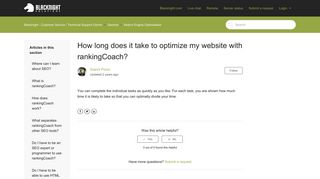 
                            10. How long does it take to optimize my website with rankingCoach ...