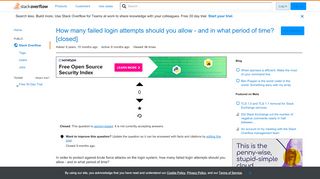 
                            12. How many failed login attempts should you allow - and in what ...