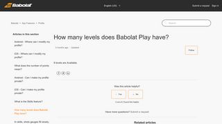 
                            8. How many levels does Babolat Play have? – Babolat