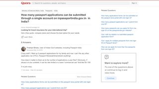 
                            6. How many passport applications can be submitted through a single ...