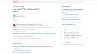 
                            8. How many YTS websites are there? - Quora