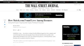 
                            13. How Match.com Found Love Among Boomers - WSJ