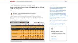 
                            7. How much commission does Zalora charge for selling on their ...