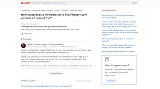 
                            7. How much does a membership to ThaiFriendly.com cost for a Thailand ...