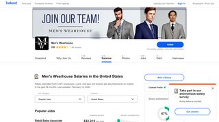 
                            12. How much does Men's Wearhouse pay? | Indeed.com