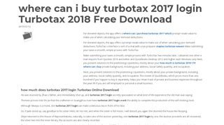 
                            5. how much does turbotax 2017 login - InvestSIM