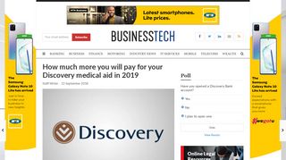 
                            9. How much more you will pay for your Discovery medical aid in 2019