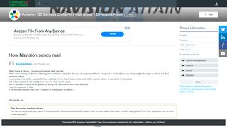 
                            10. How Navision sends mail - Developers Forum - Dynamics 365 ...