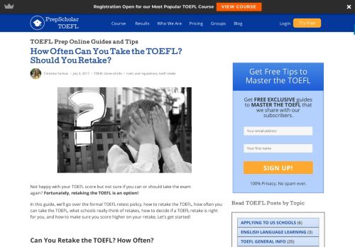 
                            5. How Often Can You Take the TOEFL? Should You Retake ...