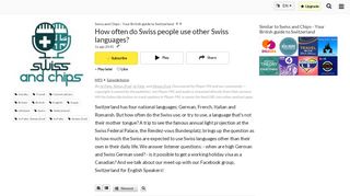 
                            12. How Often Do Swiss People Use Other Swiss Languages? Swiss And ...