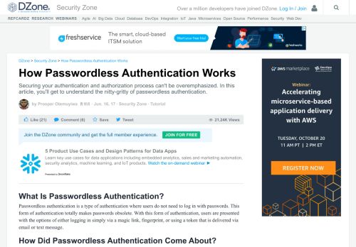 
                            10. How Passwordless Authentication Works - DZone Security