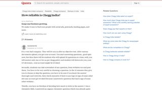 
                            10. How reliable is Chegg India? - Quora