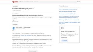 
                            6. How reliable notepad.pw is? - Quora