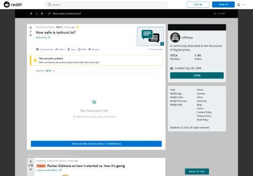 
                            10. How safe is isohunt.to? : Piracy - Reddit