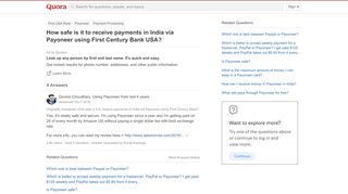 
                            10. How safe is it to receive payments in India via Payoneer using ...