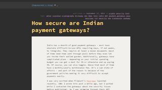 
                            9. How secure are Indian payment gateways? | Gaganpreet's blog