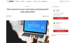 
                            13. How Secure is Your Username & Password with SaferVPN? | VPNpro